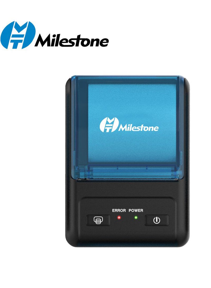 Milestone طابعة فواتير حرارية محمولة مقاس 58 مم تدعم الاتصال عبر تقنية BT/USB للسوبر ماركت والمطعم والمتجر والمستودع - Image 1