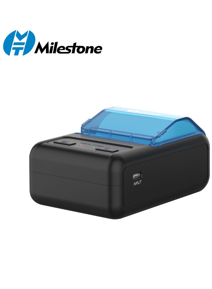 Milestone طابعة فواتير حرارية محمولة مقاس 58 مم تدعم الاتصال عبر تقنية BT/USB للسوبر ماركت والمطعم والمتجر والمستودع - Image 2