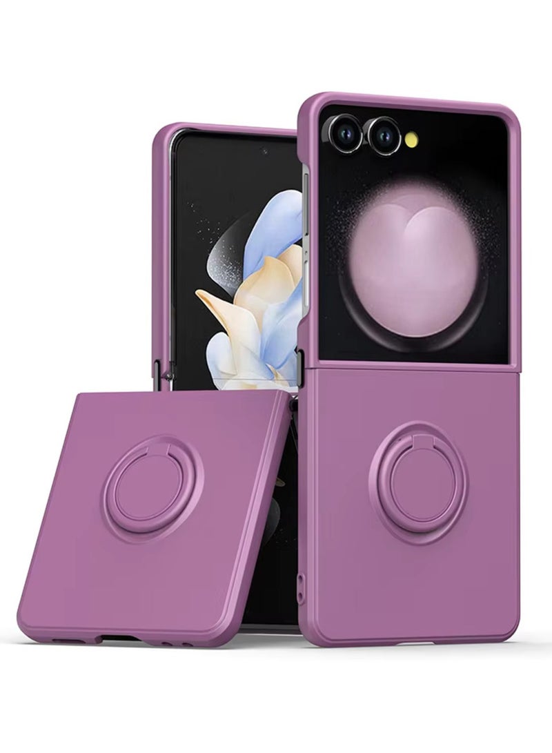 Samsung Galaxy Z Flip 7 Case Soft Thermoplastic polyurethane with 360 Rotatable Ring Holder Kickstand Fashion Magnetic Car Mount Shockproof and Anti-Fall Protection Cover  - Image 1