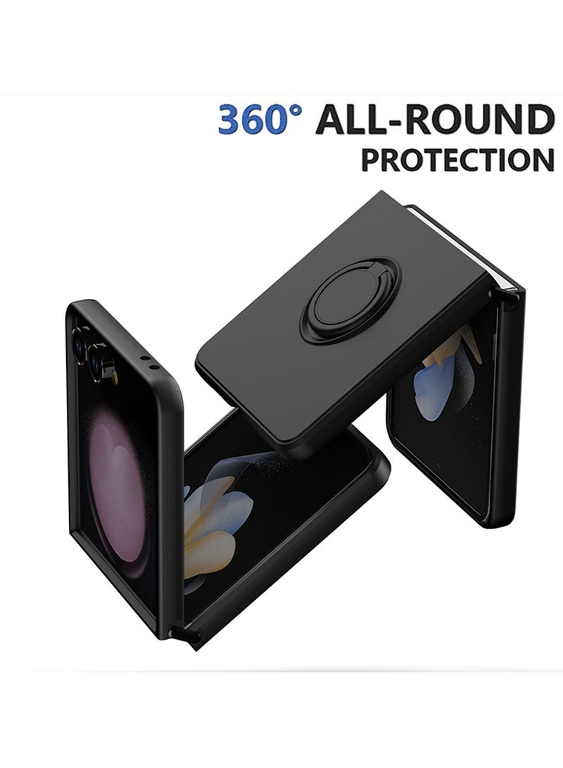 Samsung Galaxy Z Flip 7 Case Soft Thermoplastic polyurethane with 360 Rotatable Ring Holder Kickstand Fashion Magnetic Car Mount Shockproof and Anti-Fall Protection Cover  - Image 5