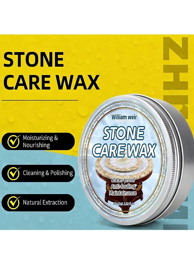 ويليام وير شمع العناية بتلميع الحجر، منظف وملمع الجرانيت، منظف أسطح الكوارتز، ملمع الرخام للأثاث الرخامي، البلاط السيراميكي، أرضيات الحجر، حماية تلميع الحجر 80 جم - Image 2