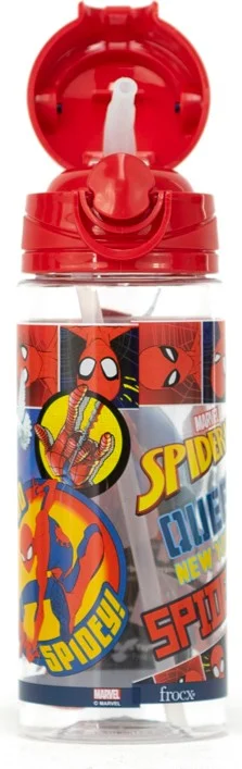 Oppland Boy's Water Bottle Licensed Original Frozen Spider Man Cars Straw 500 ml PP Free