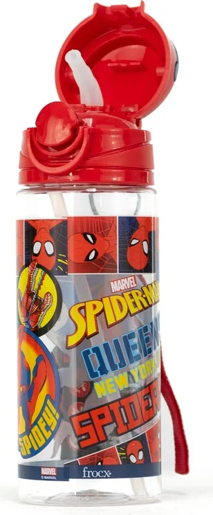 Oppland Boy's Water Bottle Licensed Original Frozen Spider Man Cars Straw 500 ml PP Free