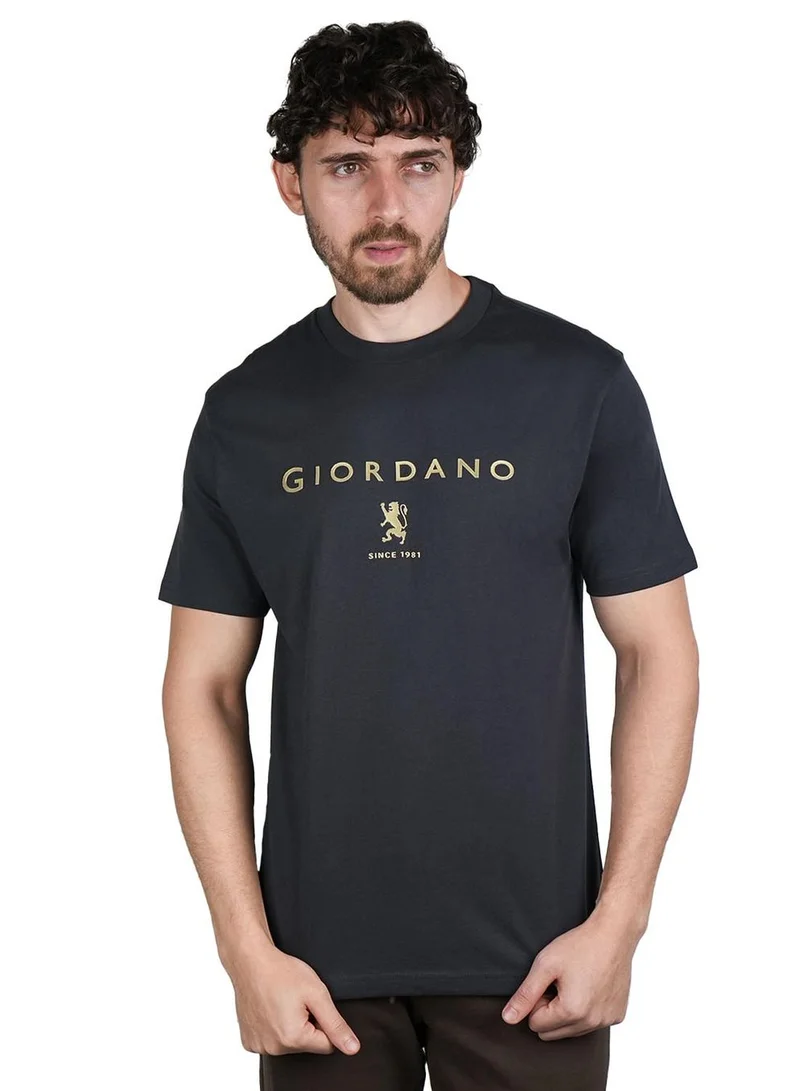 Men's Cotton Signature Print Slim Fit Tee