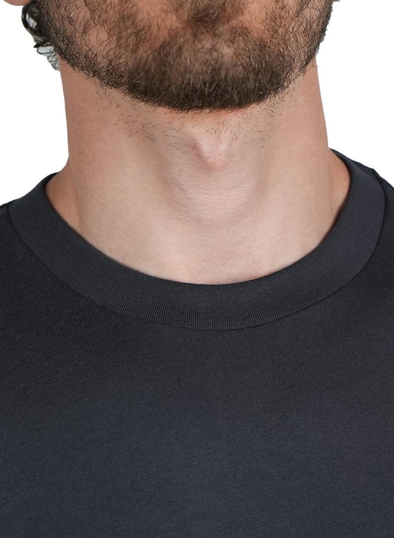 GIORDANO Men's Cotton Signature Print Slim Fit Tee - Image 3