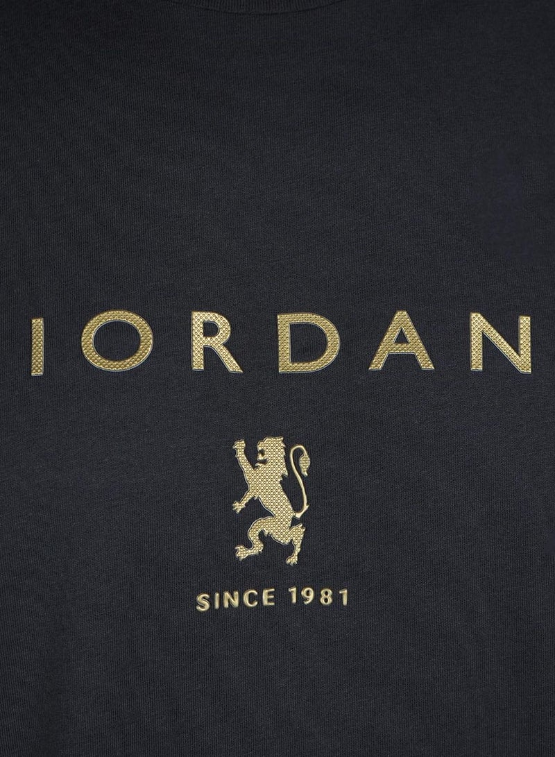 GIORDANO Men's Cotton Signature Print Slim Fit Tee - Image 4