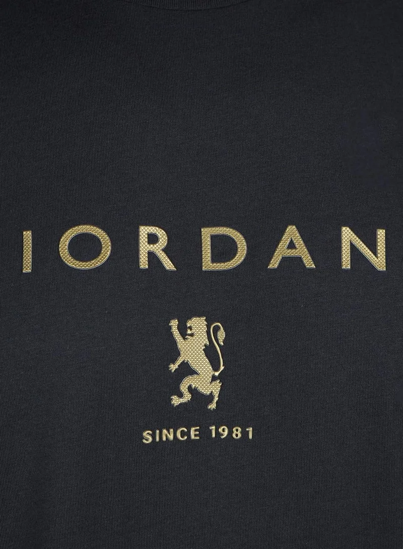 GIORDANO  Men's Cotton Signature Print Slim Fit Tee for Men | Best Price UAE