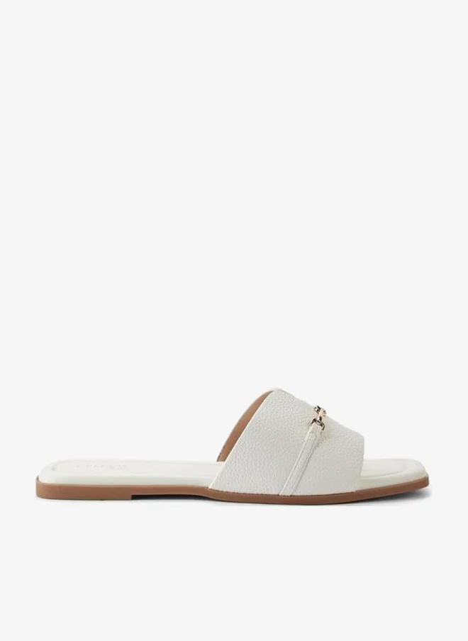 Celeste Women Metal Accent Slip-On Sandals