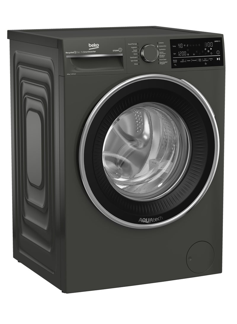 Beko Freestanding Washing Machine - B3WFU51240MCI - (12 kg, 1400 rpm) 12 L B3WFU51240MCI Grey - Image 3