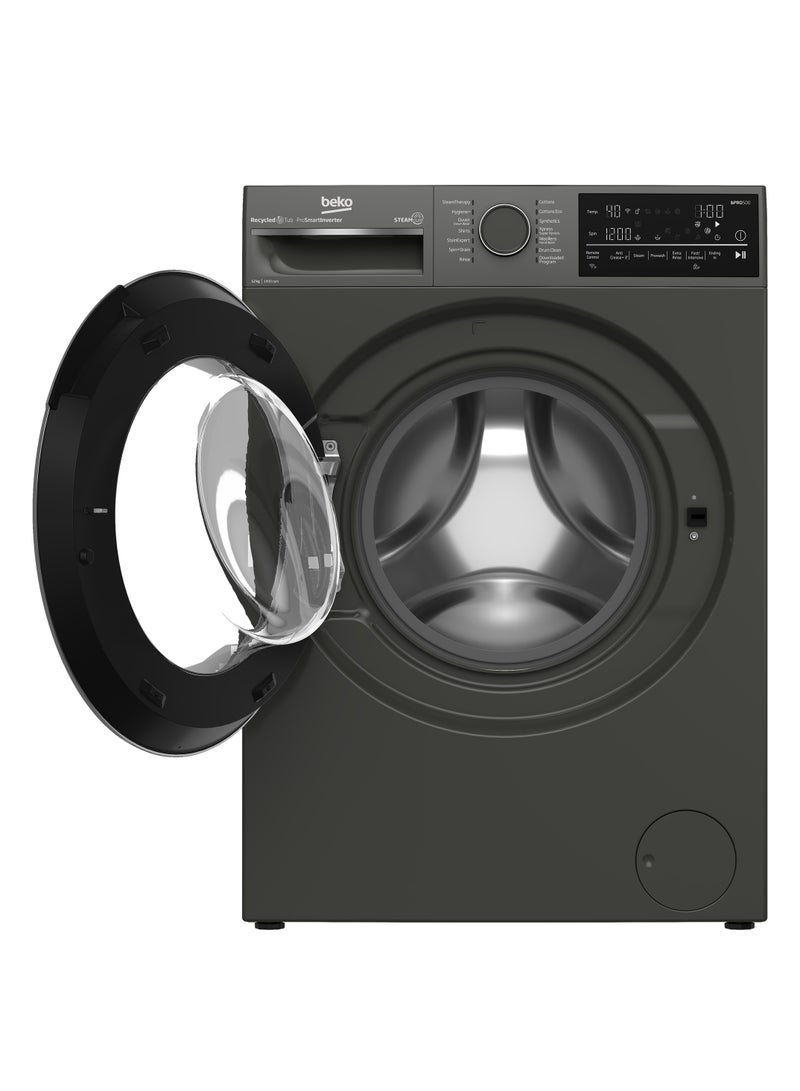 Beko Freestanding Washing Machine - B3WFU51240MCI - (12 kg, 1400 rpm) 12 L B3WFU51240MCI Grey - Image 2