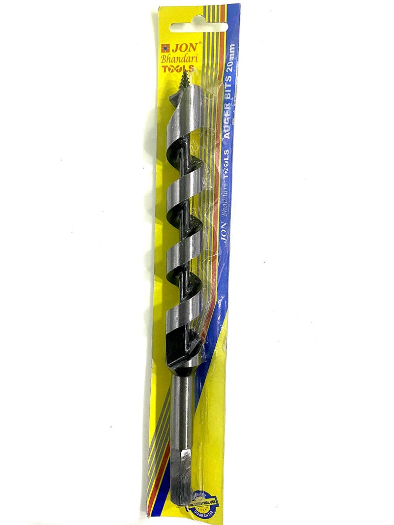 Jon Bhandari Tools 20mm Auger Drill Bit – Heavy Duty, Hardened Steel, Wide Flutes for Fast Chip Removal, Forged Wood Bits for Precision Drilling in Hardwood & Softwood – Woodworking, Carpentry & DIY - Image 3
