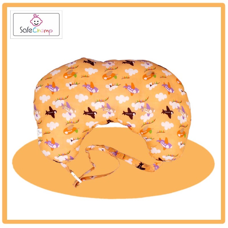 SafeChamp SafeChamp Skyler Baby Feeding Pillow, Bedding Set with Mosquito net and Sleeping Bag Combo (Orange) - Image 4