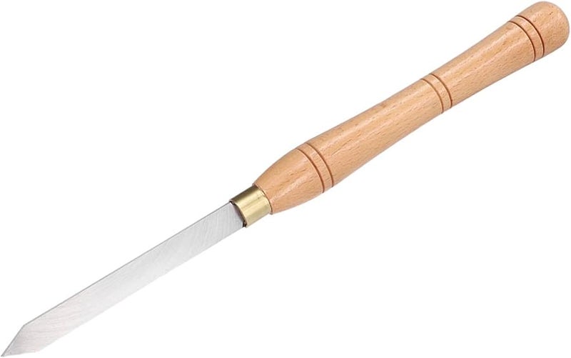 قاطعة خراطة مثلثة HSS بمقبض خشب الزان وغطاء - Image 3