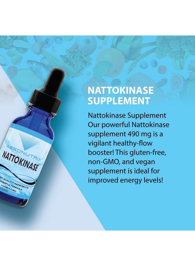 Absonutrix Nattokinase Supplement 490 mg, 4 Oz Liquid, 240 Servings-5000 Fu, Made in USA, Quick Absorption, Quality Potent Ingredients, Non-GMO, GMP Certified Facility, Cruelty-Free Products - Image 4