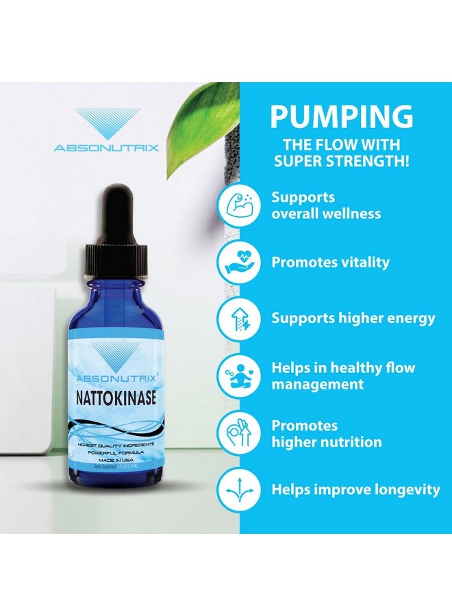 Absonutrix Nattokinase Supplement 490 mg, 4 Oz Liquid, 240 Servings-5000 Fu, Made in USA, Quick Absorption, Quality Potent Ingredients, Non-GMO, GMP Certified Facility, Cruelty-Free Products - Image 3