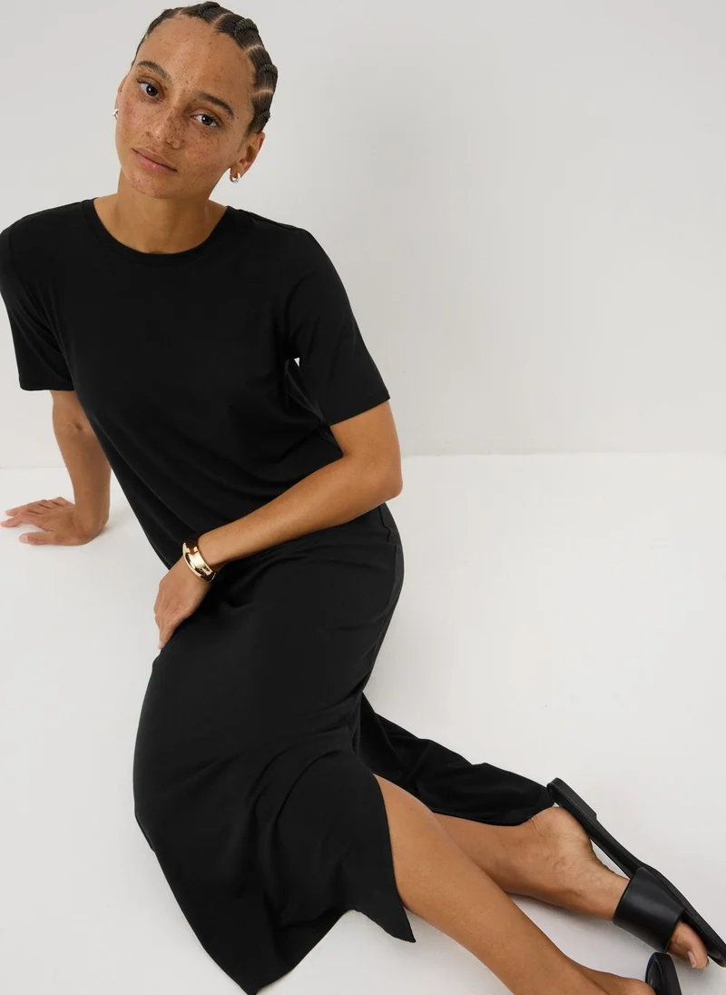 Matalan Black T-Shirt Midi Dress