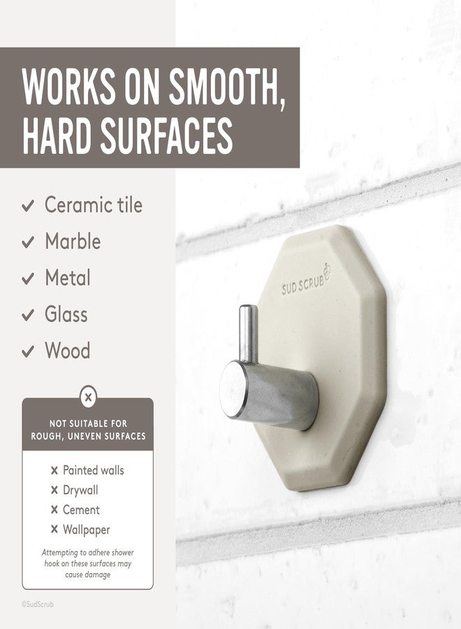 Sud Scrub® Body Scrubber + Shower Hook Set (Clay) - Image 5