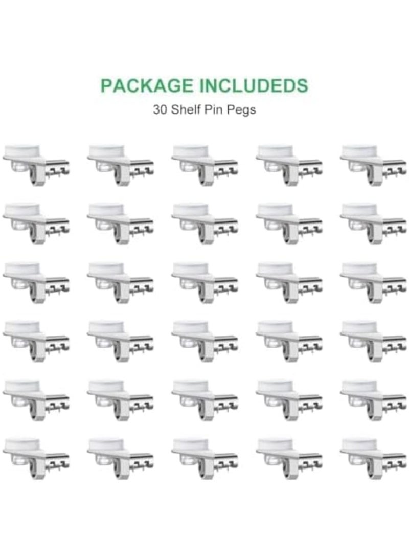 30 Pack Shelf Pegs Pins with Silicone Suction Cups, 1/5 Inch 5mm Metal Pins - Premium Zinc Alloy Material, Unique Design, Easy to Install, for Adjustable Wood and Glass Shelving Hold Nickel - Image 2