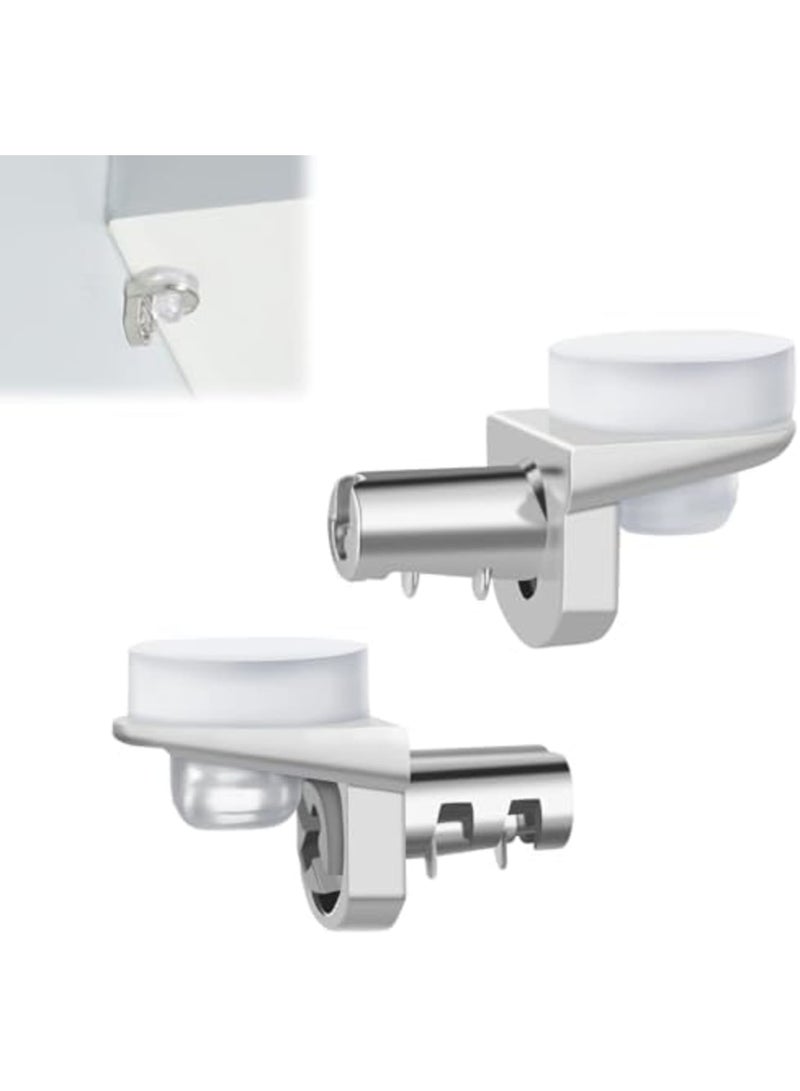 30 Pack Shelf Pegs Pins with Silicone Suction Cups, 1/5 Inch 5mm Metal Pins - Premium Zinc Alloy Material, Unique Design, Easy to Install, for Adjustable Wood and Glass Shelving Hold Nickel - Image 1