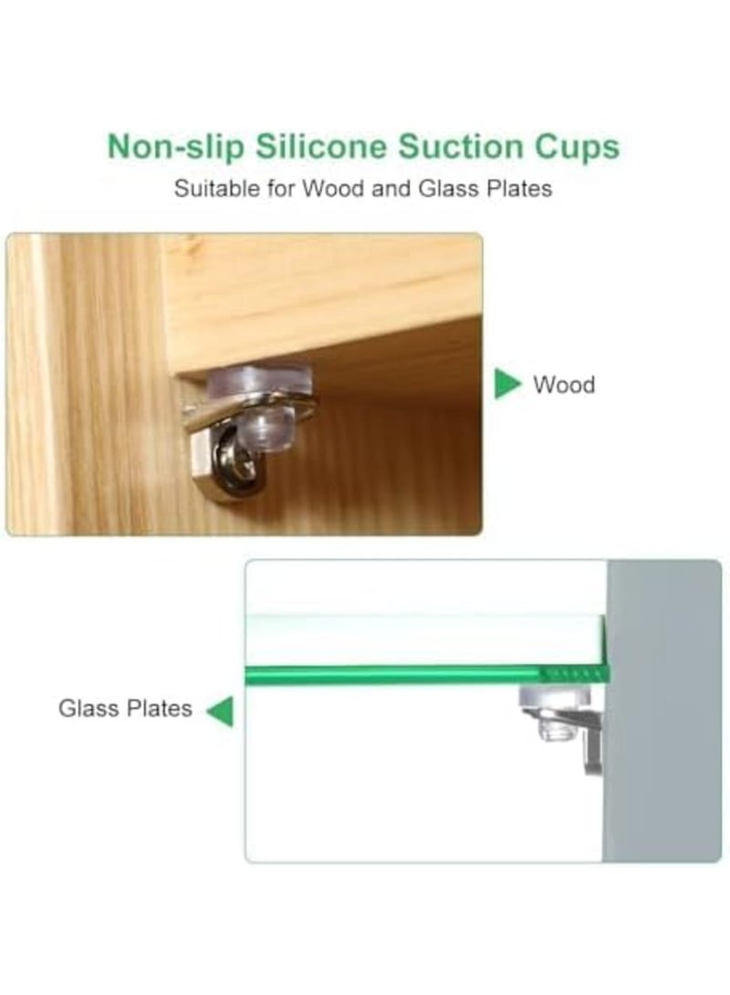 30 Pack Shelf Pegs Pins with Silicone Suction Cups, 1/5 Inch 5mm Metal Pins - Premium Zinc Alloy Material, Unique Design, Easy to Install, for Adjustable Wood and Glass Shelving Hold Nickel - Image 4