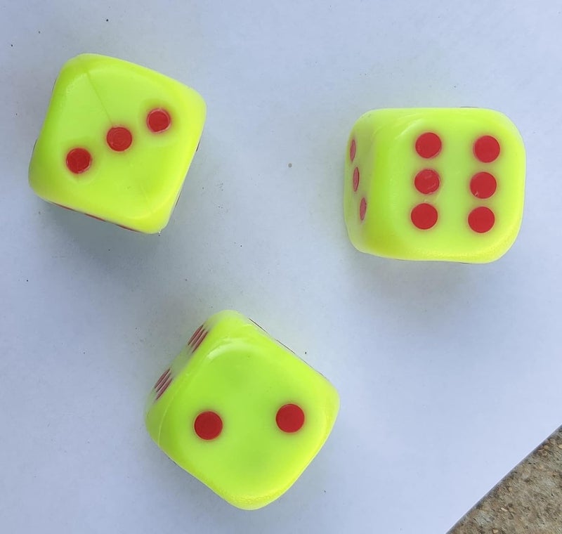 PMK E Store Six Sided 25mm Very Big Size Multi Color Dice or Die for Playing Board Games and Poker Chip Set Games (8) - Image 4