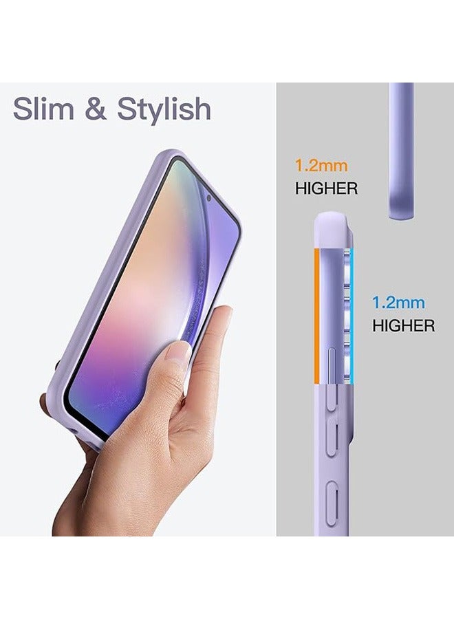 Case for Samsung Galaxy A54 5G 6.4-Inch, Soft TPU Thin Protective Phone Cover with Matte Finish, Anti-Fall Drop Protection,Shockproof Case for Samsung Galaxy A54 5G (Lilac) - Image 3