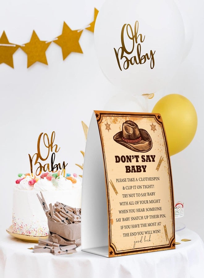 Pazag Don't Say Baby Set - One 5x7 Sign and 50 Mini Clothespins, Baby Shower Games, Baby Shower Decoration, Gender Neutral Baby Shower - MsJb020 - Image 5