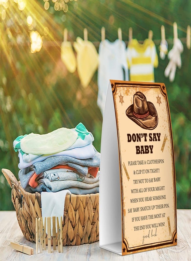 Pazag Don't Say Baby Set - One 5x7 Sign and 50 Mini Clothespins, Baby Shower Games, Baby Shower Decoration, Gender Neutral Baby Shower - MsJb020 - Image 3