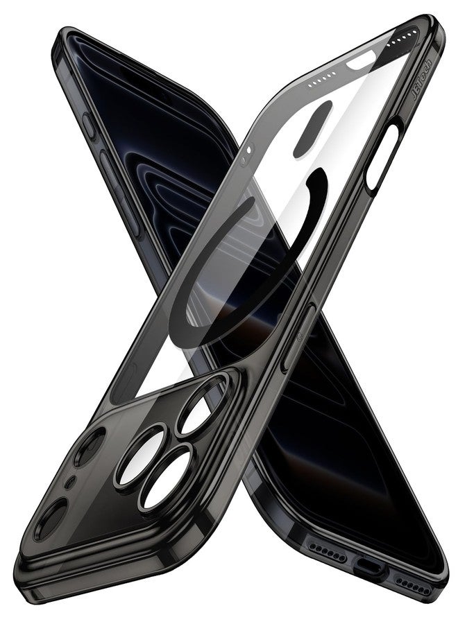 جي تيك جراب JETech المغناطيسي النحيف لهاتف iPhone 17 Pro Max مقاس 6.9 بوصة، متوافق مع MagSafe، يوفر حماية كاملة لعدسة الكاميرا، غطاء حماية شفاف فائق النحافة وخفيف الوزن بتصميم بسيط (أسود) - Image 1