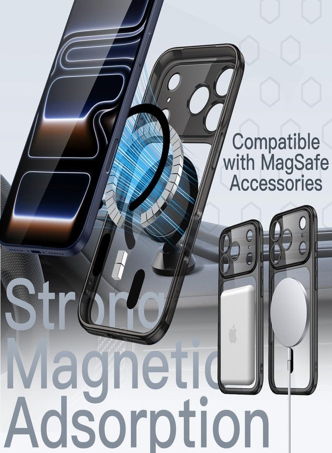 جي تيك جراب JETech المغناطيسي النحيف لهاتف iPhone 17 Pro Max مقاس 6.9 بوصة، متوافق مع MagSafe، يوفر حماية كاملة لعدسة الكاميرا، غطاء حماية شفاف فائق النحافة وخفيف الوزن بتصميم بسيط (أسود) - Image 5