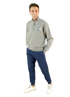 Jet Men Training Suit Long Sleeves and High Nick - Gray 