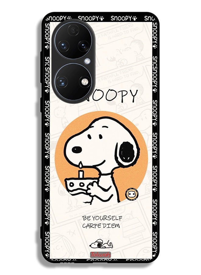 Tolwak Huawei P50 Protective Case Cover Snoopy Be Yourself - Image 2