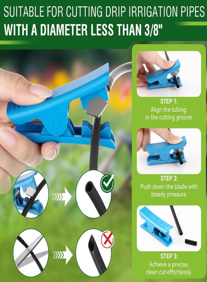 Feekoon Drip Irrigation Hole Punch Tool & 2-in-1 Drip Line System Punch for 1/2 Polyethylene (PE) Tubings, Irrigation Sprinkler Tubing Cutter for 1/4 Tubing (3 Pcs), Garden Dripline Watering Tools - Image 4
