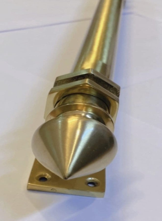 BRASK Brass Pull Door Handle 12" Temple Design Golden Finish (1 PC) - Image 4