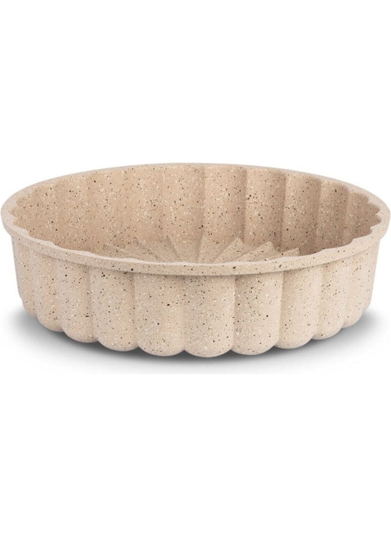 Deer Home - Değer Home Cast Granite Tart Mold Rose 26 cm - Image 1