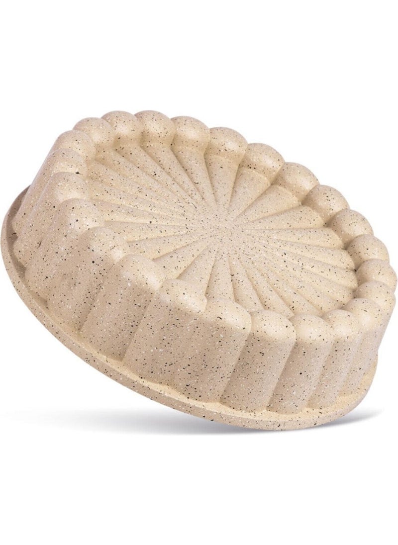 Deer Home - Değer Home Cast Granite Tart Mold Rose 26 cm - Image 1