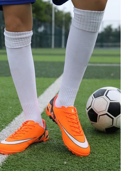 Children's Football Boys Girls Ground Soccer Shoes for Youth Outdoor IN/IC Sole Cleats Training Anti-slip  for Kids