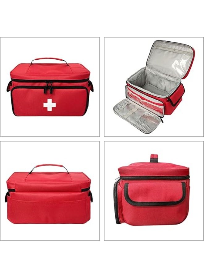 Waterproof First Aid Kit, Durable Medicine Organizer with Carry Handle, Compact Emergency Bag for Home, Office, Travel, and Outdoor Activities - Image 2