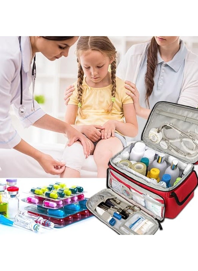 Waterproof First Aid Kit, Durable Medicine Organizer with Carry Handle, Compact Emergency Bag for Home, Office, Travel, and Outdoor Activities - Image 3