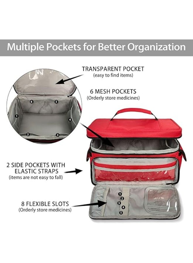 Waterproof First Aid Kit, Durable Medicine Organizer with Carry Handle, Compact Emergency Bag for Home, Office, Travel, and Outdoor Activities - Image 5