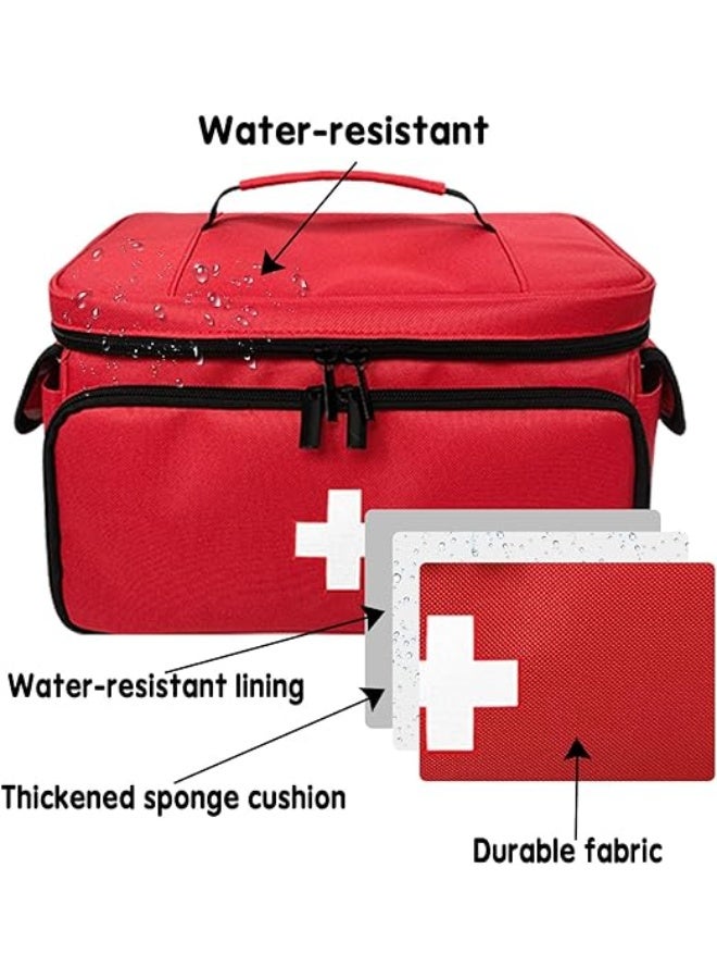 Waterproof First Aid Kit, Durable Medicine Organizer with Carry Handle, Compact Emergency Bag for Home, Office, Travel, and Outdoor Activities - Image 4