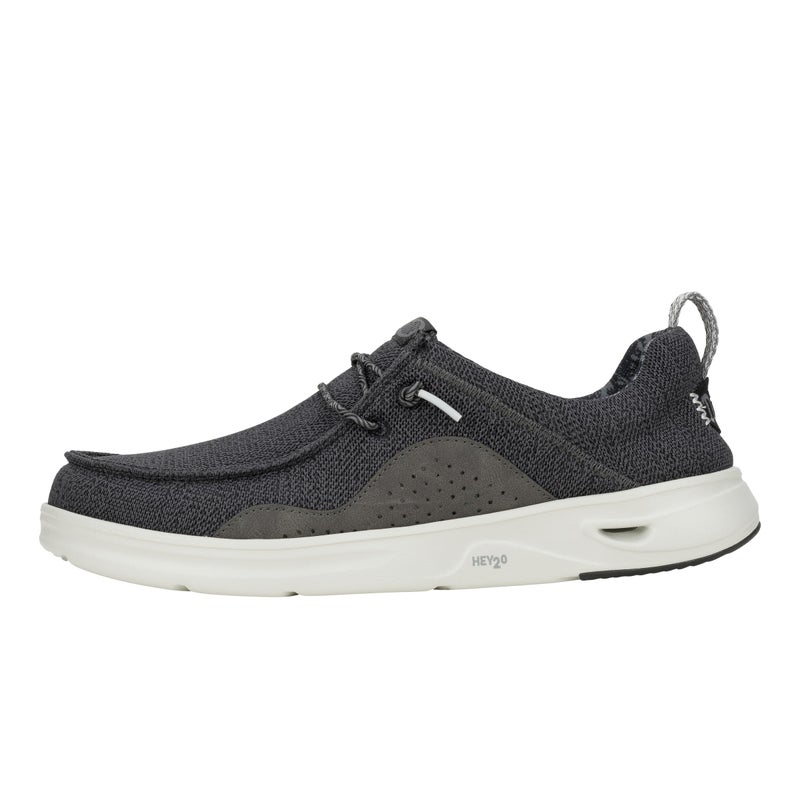 HEYDUDE Wally Hey2O Mesh Black/Monument Grey Size 10, Menâ€™s Shoes, Men's Slip-on Loafers, Comfortable & Light-Weight - Image 1