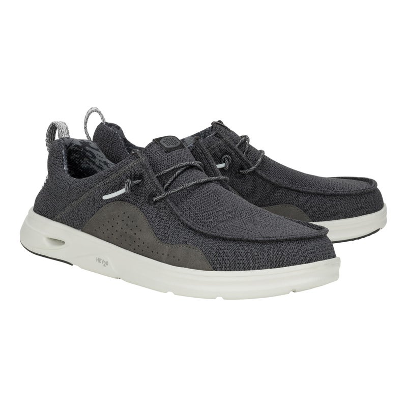 HEYDUDE Wally Hey2O Mesh Black/Monument Grey Size 10, Menâ€™s Shoes, Men's Slip-on Loafers, Comfortable & Light-Weight - Image 4