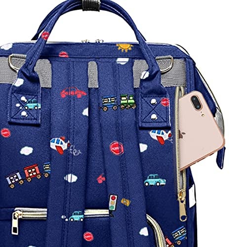 PACKNBUY Diaper Bag for Mothers for Travel, Maternity and Hospital Delivery Bag with Multiple Pockets, Insulated Bottle Space, Water Resistant Baby Bag for Mom (Dark Blue) - Image 5