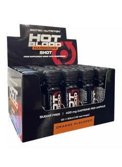 SCITEC NUTRITION Hot Blood Shots Pre Workout 20 Shots in One Box 60 ml each 