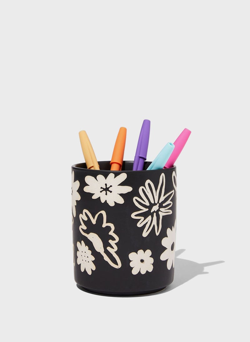 Typo Floral Pen Holder - Image 1