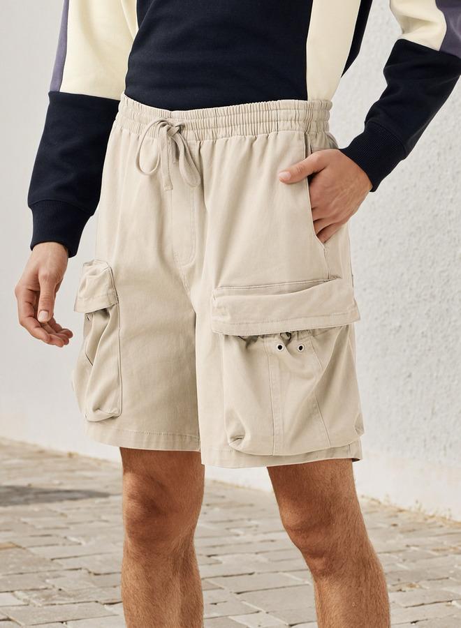 SP Characters Cargo Flexi Waist Shorts with Pockets - Image 1