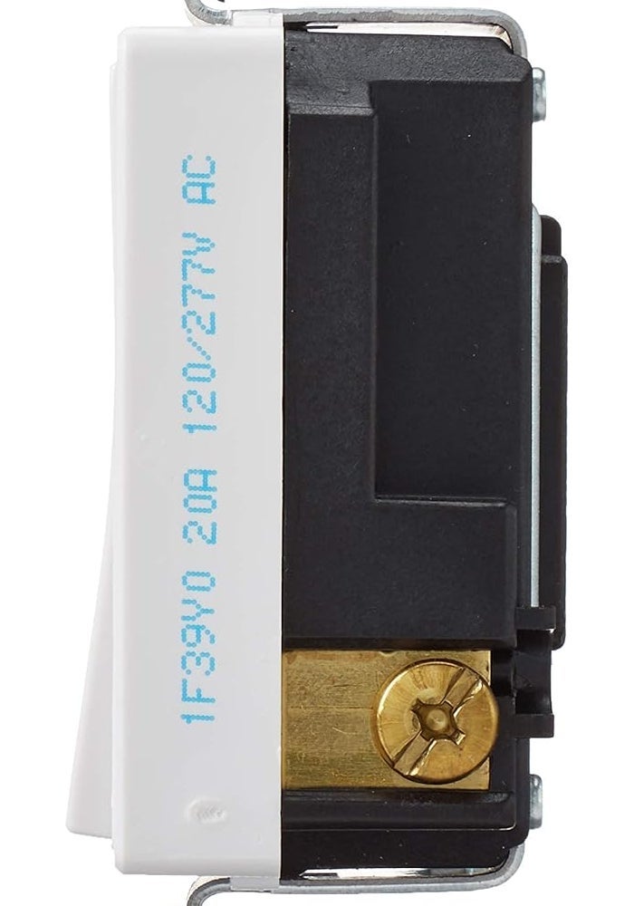 Leviton مفتاح ليفيتون 5621-2W 20 أمبير ديكورا بلس روكر أحادي القطب AC هادئ - أبيض - Image 5