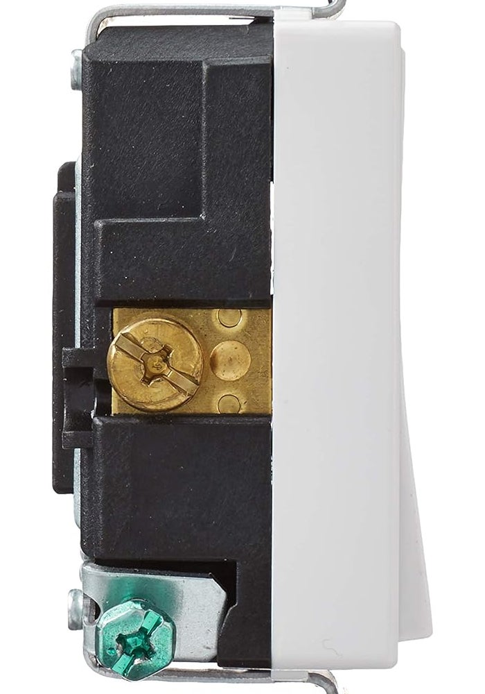 Leviton مفتاح ليفيتون 5621-2W 20 أمبير ديكورا بلس روكر أحادي القطب AC هادئ - أبيض - Image 4