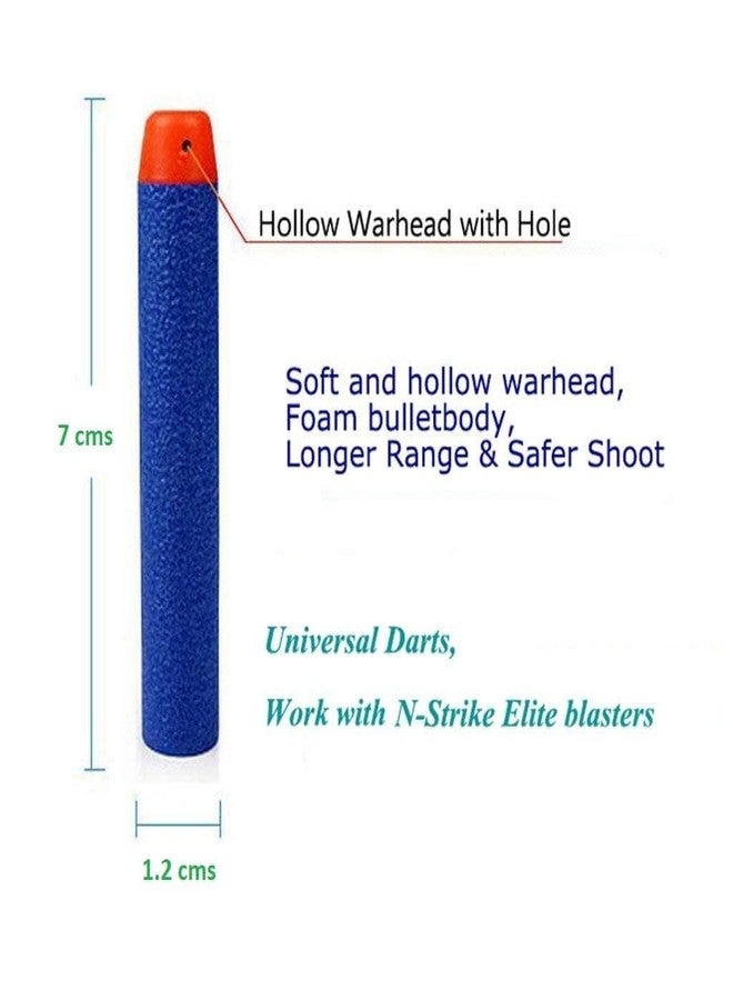 HOUSE HATCH Foam Toy Bullets for Nerf N-Strike Elite Guns, Soft Plastic Dart Refill Pack, Compatible with Nerf Blasters (Blue, Pack of 10) - Image 2